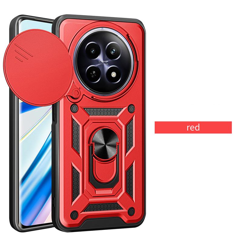 Armor Case for Realme 12 Pro 5G 12 Pro+ Plus Cover Lens Protection with Ring Magnetic Holder Business Full Protection Cover