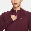 Nike Element Repel Solid Color Stand Collar Half Zip Casual Long Sleeve T-Shirt Men Tops Dark-Brown-Red FB8565-681