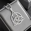 Klassieke Geometrische Driehoek Trinity Knoop Roestvrij Staal Hanger Heks Keltische Knoop Ketting Amulet Sieraden Cadeau Vrouwen Mannen