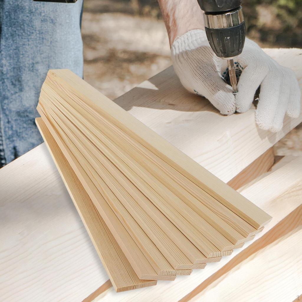 10 Natural Wood Rectangular Boards for Craft Projects