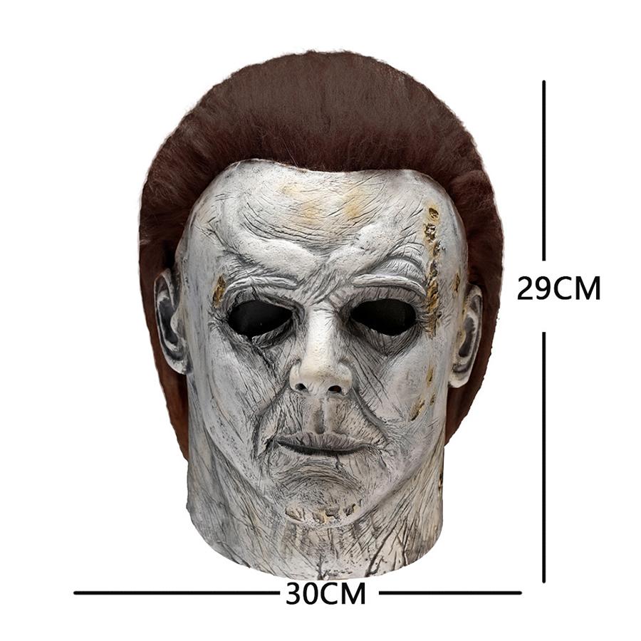 LED-Augen-Latex-Vollkopf-Erwachsenenmaske für Michael-Myers-Maske