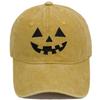 Cross-border Halloween Smiley Pumpkin Embroidered Vintage Baseball Cap - Unisex Casual Style