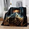 Egyptische Piramide Beroemde Architectuur Deken, Zachte Plaid voor Huis Slaapkamer Bed Bank Picknick Reizen Rust Cover Deken Kinderen