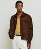 MINAV Margaret Suede Crop Shirt [Dark Brown]