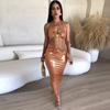 Ladies Autumn Sexy Hollow Slimming Halter Dresses