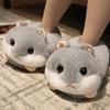 Fashion Cute Cartoon Shoes Women Men Winter Home Slippers Warm Plush Soft Sole Funny Pig Dog Hamster Girls Boys Indoor Footwear