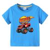 Blaze en de Monster Machines Cartoon Kinderen Grappige T-shirts Baby Jongens Coole Zomer T-shirt Kinderen Tops Meisjes Kleding 1-10J