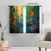 2pcs,2D Plane Printing Curtains Digital Printed Butterfly Paradise Versatile Polyester Fabric (without Rod) All Seasons for