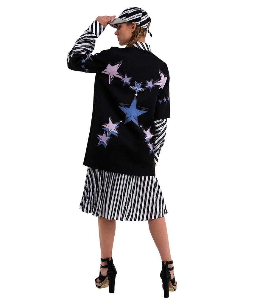 GREEDILOUS Black Chandelier Neoprene Dress