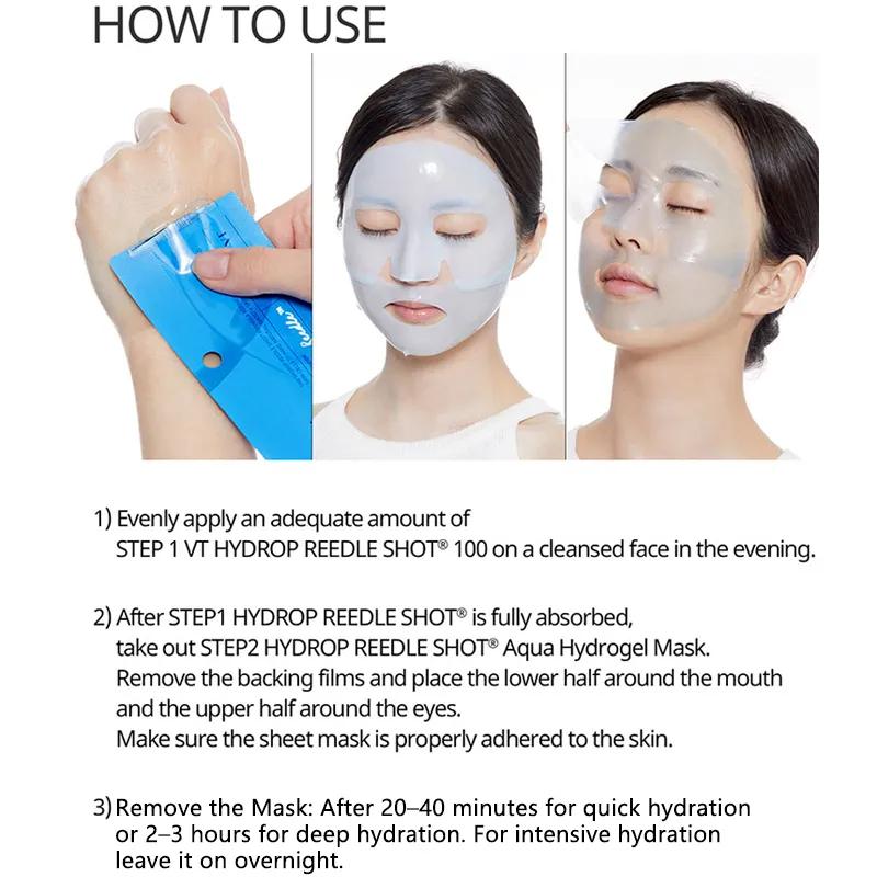 VT Pro Cica | Collagen| Reti-A | Vita-Light | Hydrop Reedle Shot 100 2Step Hydrogel Mask Sheet 34.5g *4pcs