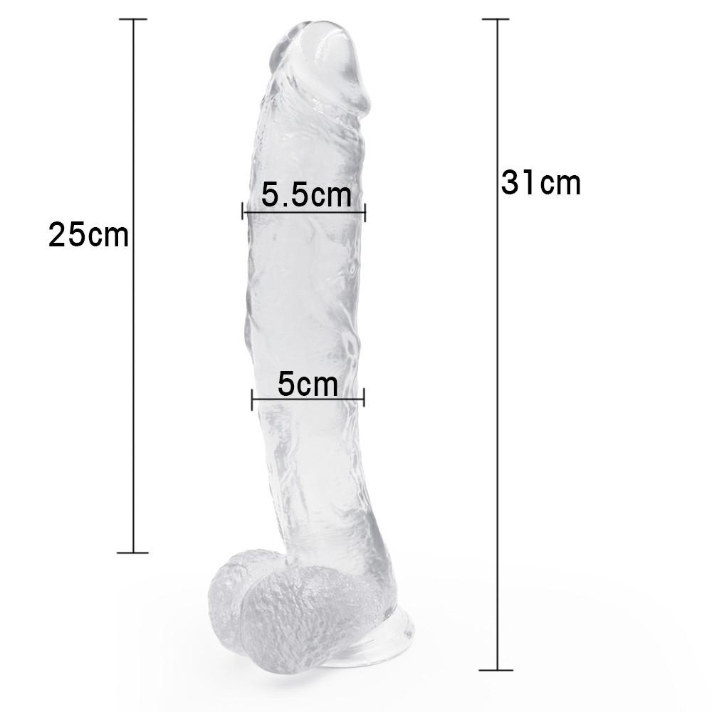 Soft Huge Dildo Simulation Penis Crystal Transparent Penis Sex Toy For Woman