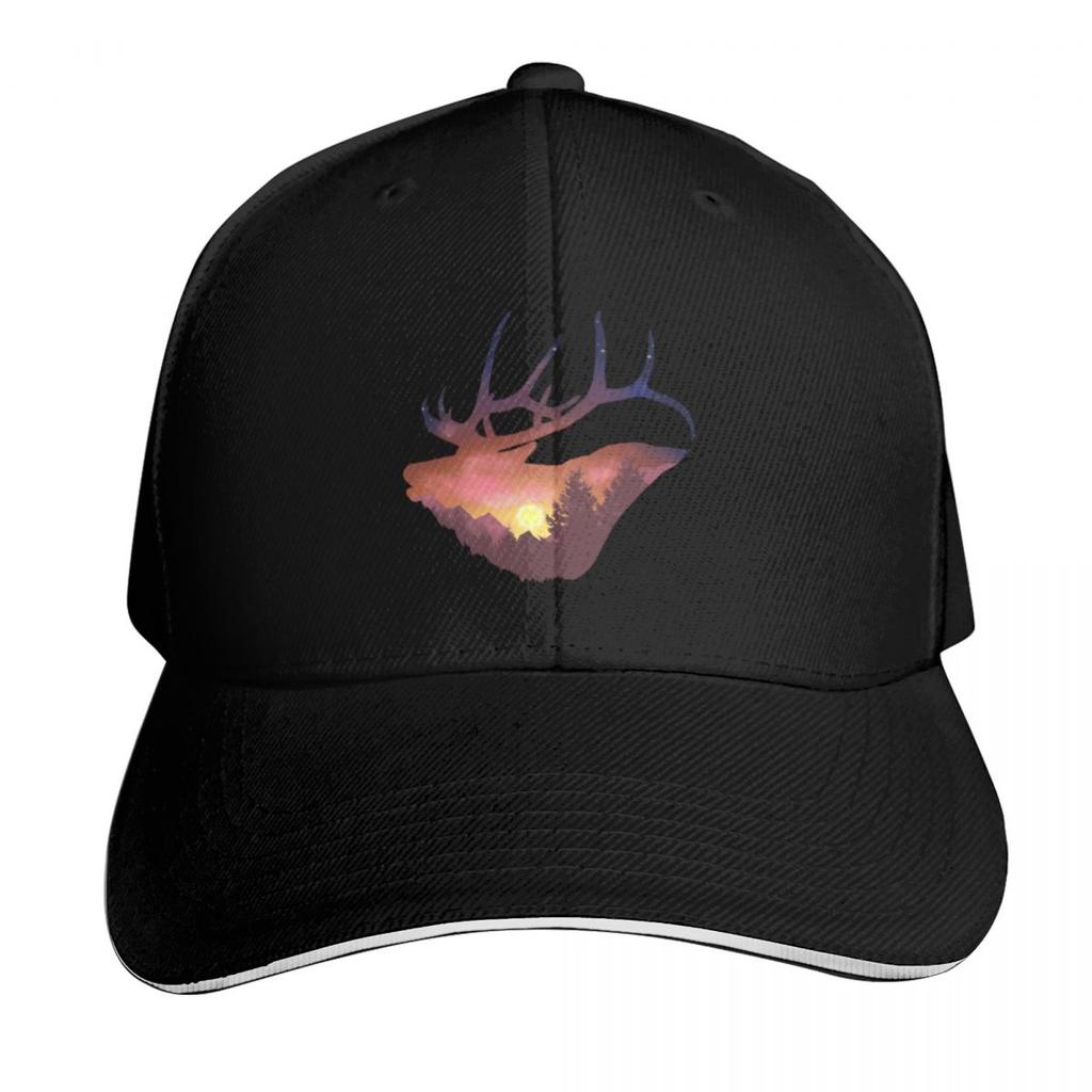 Elk Sunset Design Baseball Cap Unisex For Men Women Outdoor Golf Running Hiking Summer Beach Travel