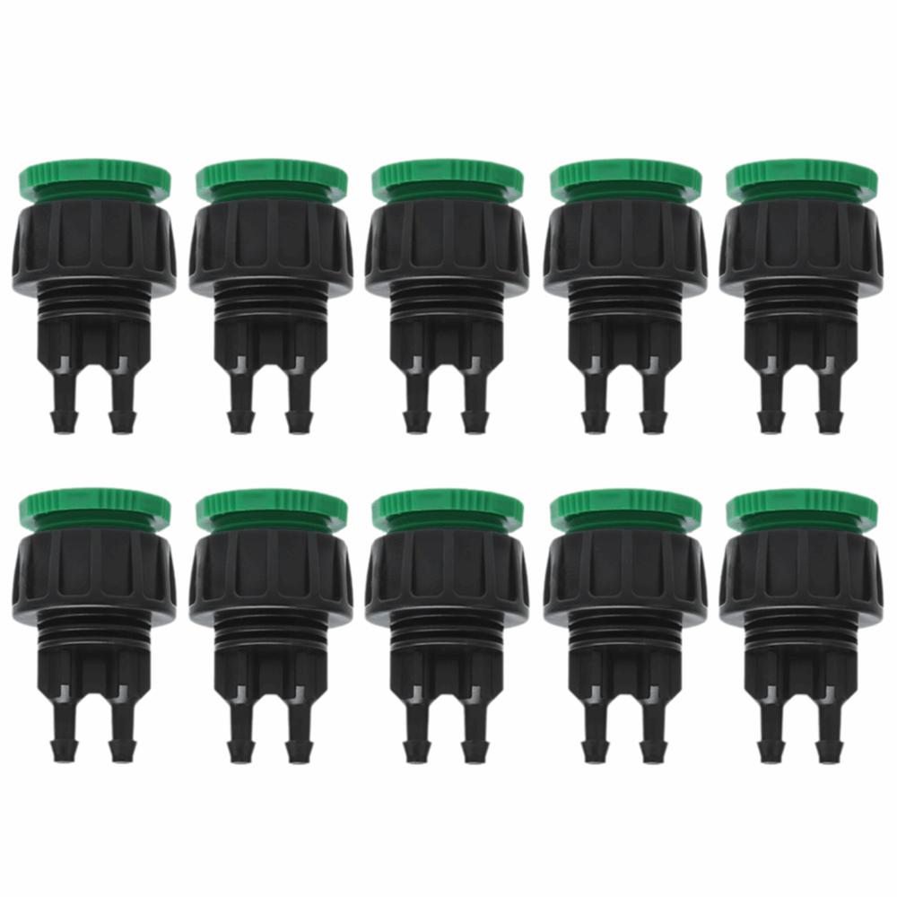 10Pcs G1/2 and G3/4 Thread Quick Connector Black and Green Irrigation Fitting  Micro Hose Connection