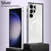 Transparent Case for Samsung Galaxy S24 Plus Ultra Magnet Pop-up Back Panel for Magsafe Wireless Charging Luxury S24Ultra Cover