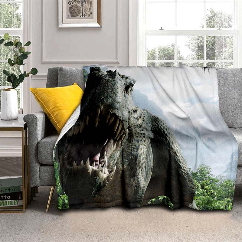 Dinosaur Throw Blanket Kids Boys Ancient Animal Flannel Blanket Dinosaurs Blankets for Couch Sofa Bedroom Living Room