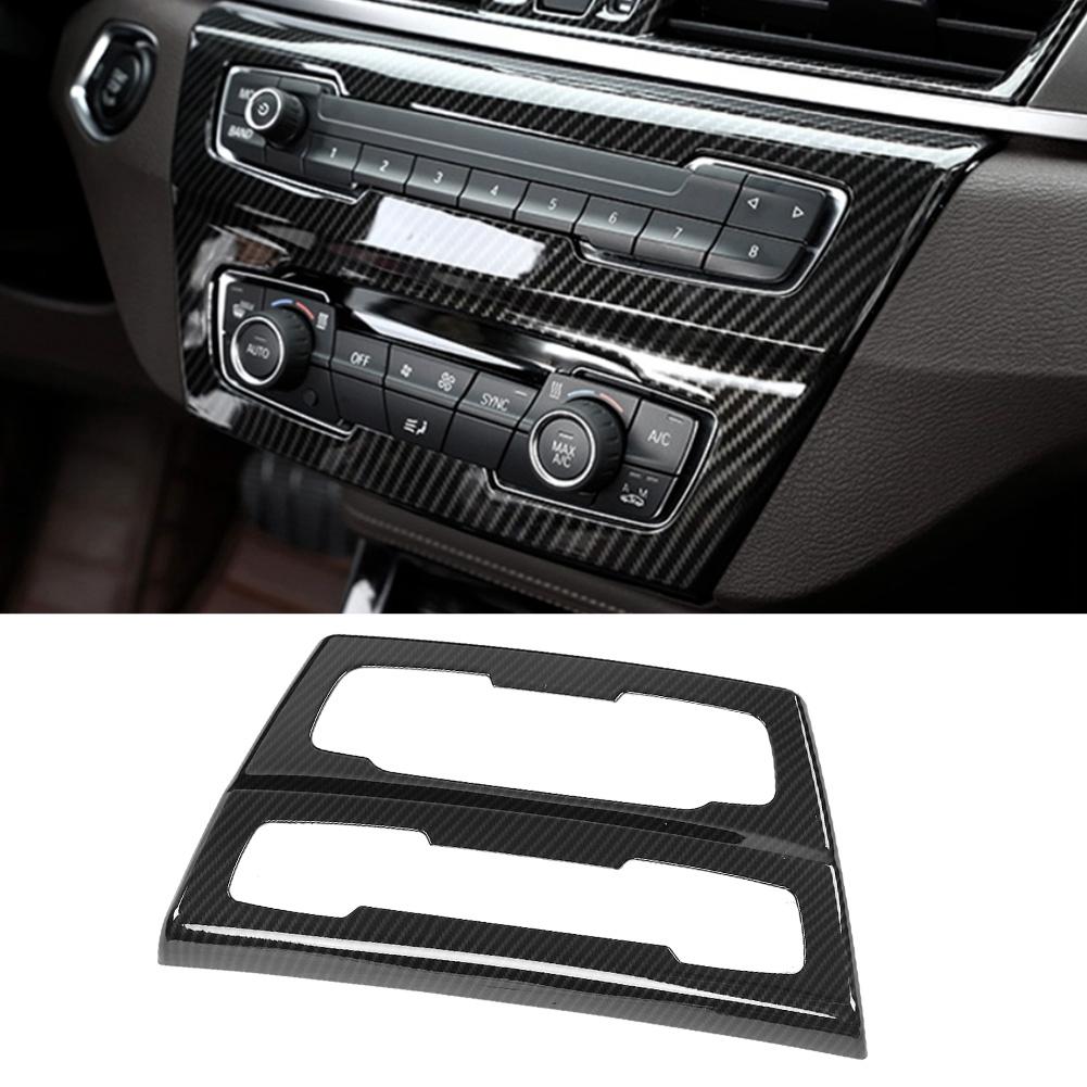 Garniture de panneau CD de console centrale style fibre de carbone pour BMW X1 F48 2016 2019