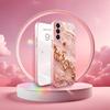 Luxury Rose Gold Crysta Madam phone case s26 ultra case quad lock glass for Samsung Galaxy S26 S25 S24 S23 S22FE Ultra Plus