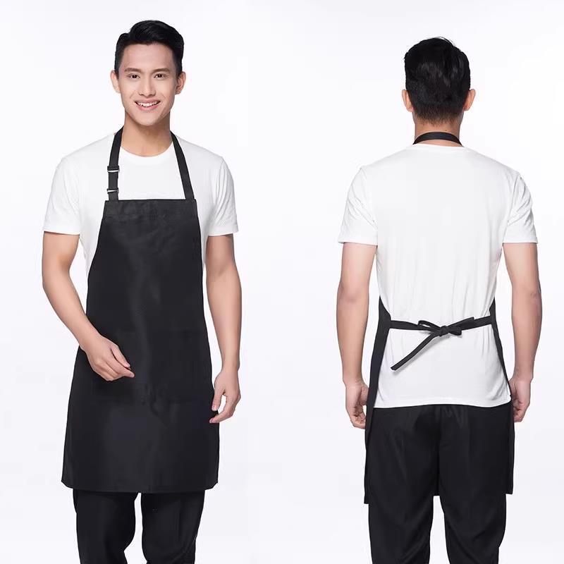 Custom Logo Canvas Apron - Waterproof, Perfect for Coffee Shops, Catering, Baking, and Artists