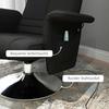 Massage Chair with Ottoman, Reclining Backrest, 78 X 95 X 88 Cm, Black