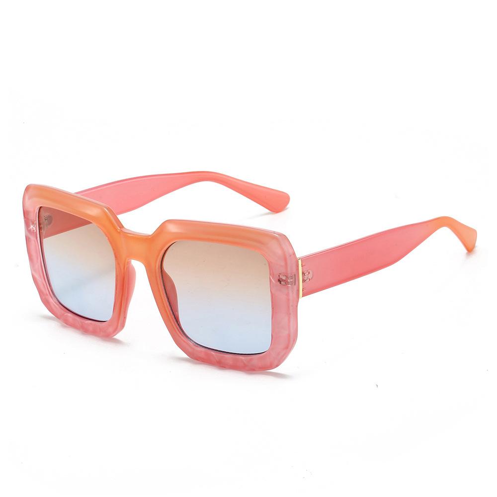 Latest Retro Gradient Fashionable Rectangular Female Sunglasses Contrast color Design Classic Simple Casual Male Sun Eyewear UV Protection 400