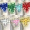 Bead Phoenix Tail Flower Flower Mesh 3D Clothing Sew Patches New Embroidery Patches  Clothes