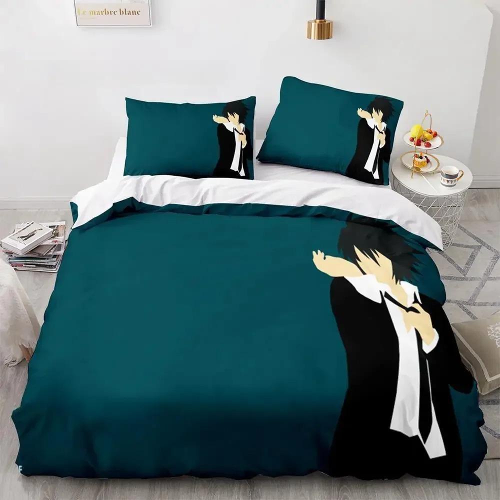 Death Note Bettwäsche Set Einzelbett Twin Full Queen King Size Bettset Erwachsene Kinder Schlafzimmer Bettbezug Sets 3D Druck Anime Death Note A