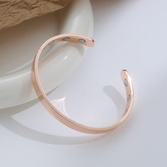 Magnetic Bracelet Adjustable Unisex Bracelet Minimalist Alloy Bangle with Effective Magnets Open Cuff Bracelet Gift for Men And Women