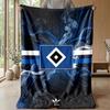 Hamburger SV Football Print Flannel Blanket, Soft Warm Lightweight Throw Blanket for Sofa Bed Camping