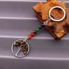 Gold Natural Crystal Colorful Stone Tree Of Life Keychain, Bag Pendant Pendant, Chakra Keychain K62
