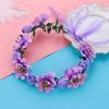 Props Wedding Accessories with Adjustable Ribbon Bridal Halo Headpiece Rose Flower Crown Bohemia Garland Girls Floral Wreath