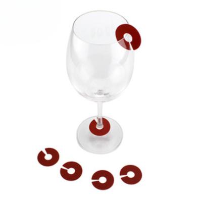 Silicone Wine Glass Label Digital Personality Distinguishing Mark Glass Recognizer Glass Sticker Pendant Wine Tag