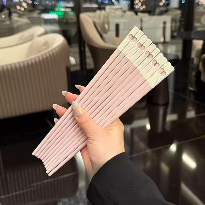 Reusable Non-Slip Japanese Chinese Chopsticks Colorful Sushi Sticks Portable for Student Office Bento Lunch
