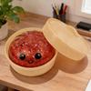 Glitter Dumpling Fidget Toy Kawaii Bun with Food Steamer Stretchy Desk Toys Squeeze Dough Ball Glitter Bun Dumpling Fidget Toy