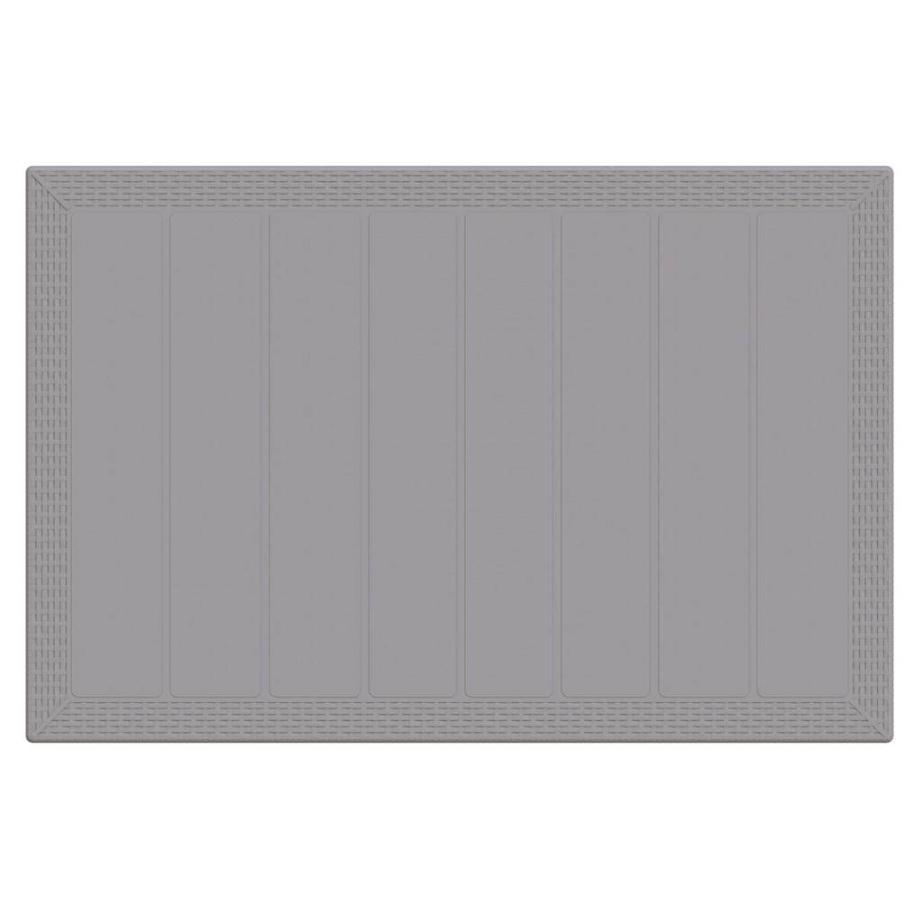 Garden Dining Set 5 Pieces Light Grey Poly Rattan
