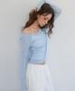 Lense See-Through Layer Long Sleeve Sky Blue