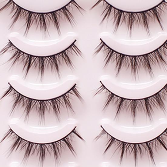5 Pairs Nice-looking Fake Eyelashes Nature Naturally Curled Cosplay False