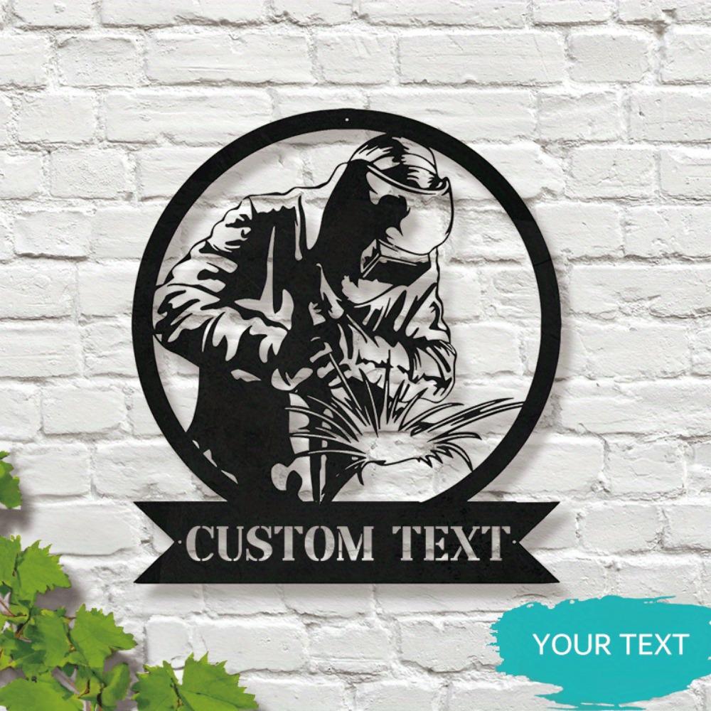 Exclusive Customizable Metal Sign Personalized Welding Wall Decor Multifunctional Workshop Living Space