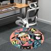 1pc Pug Party Office Round Area Rug,  Mat Suitable ForOffice, Under Office Chairs Bedroom Living Room Home Decor, Room Deco