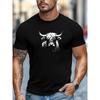 Tailles européennes Homme T-shirt décontracté d'été à manches courtes avec un design de yack