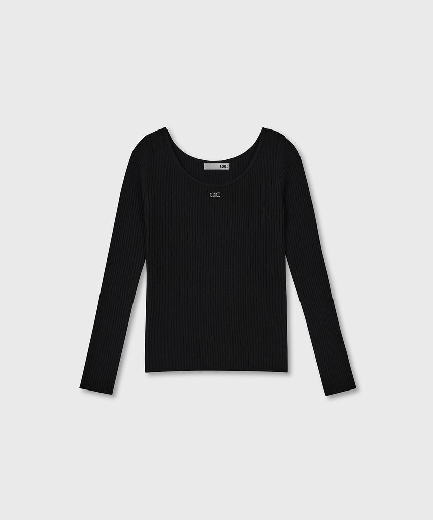 OIOI COLLECTION New Normal Slim Fit Knit_Black