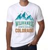 Men’s Vintage Tee Shirt Graphic T Shirt Wilderness Colorado White
