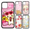 Anime Cute Cartoon Rilakkuma Movie For IPhone 17 16 15 14 13 12 11 Mini Pro Max Plus PC+TPU Back Phone Cover