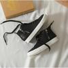 Women 's Side Zipper Comfortable Breathable Black Leather Shoes Student Flat Skateboarding Shoes Casual Women's Sneakers