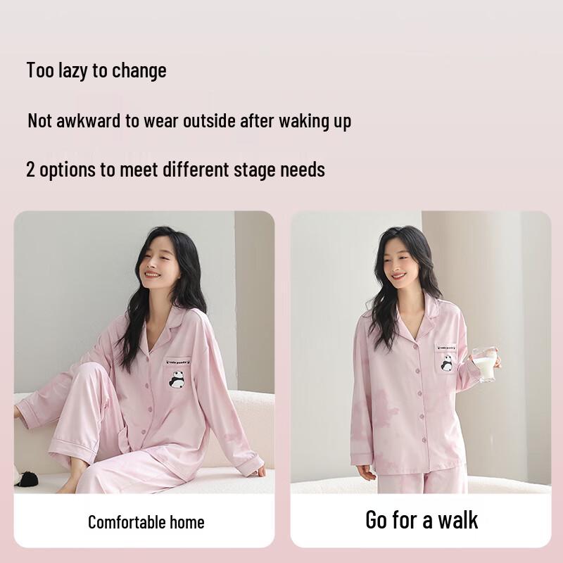 Maoren Women's 100% Cotton Long Sleeve Pajama Set