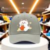 Cute White Dragon Hugging Money Bag Baseball Cap Polyester Adjustable Streetwear Outdoor Unisex Adult Fashion Cap