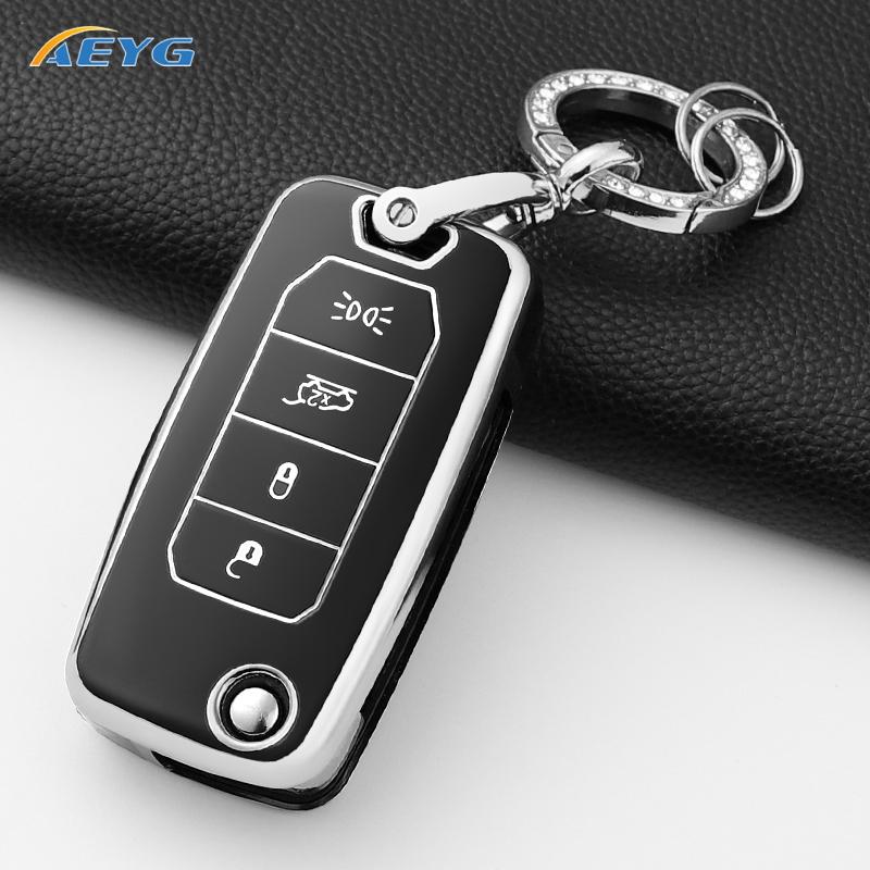 Fashion Tpu Car Key Cover Case Shell For Jeep Renegade Compass 4 Buttons Protected Holder Keyless Fob Bag