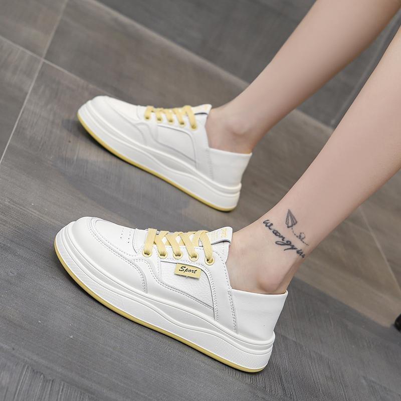 Fashion Four Seasons Boutique Leather Trend Korean Version Versatile Little White Shoes Comfortable Women's Board Shoes