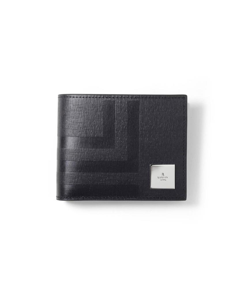 Lanvin en Bleu Fizz Bifold Wallet (with coin pocket) in cowhide leather, No. 521624, Black