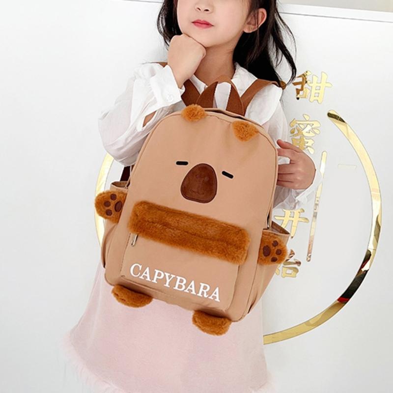 Sac à dos Dessin animé Sac à livres Mignon Sac à dos Sac avec Poupées en Peluche Sac d'école pour Étudiant Sac de voyage pour Petite Fille Enfants