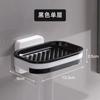 Soap Box Suction Cup Wall Mounted Double Layer Drainage Soap Holder Household Soap Rack Bathroom Tray Storage Rack Hot Sale